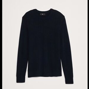 Banana Republic Merino Thermal Knit Sweater - Black
